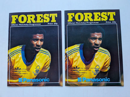 Nottingham Forest 1981 Match Programmes x23 Bundle