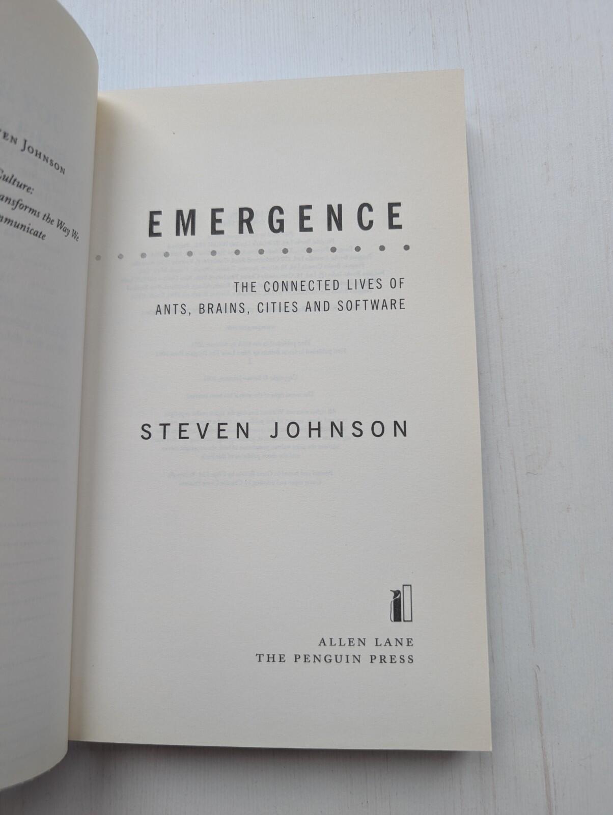 Emergence by Steven Johnson - 2001 - The Penguin Press