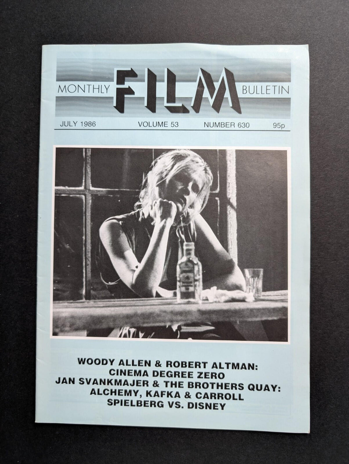 Monthly Film Bulletin Vol. 53 No. 630 July 1986 - Kim Basinger Cover