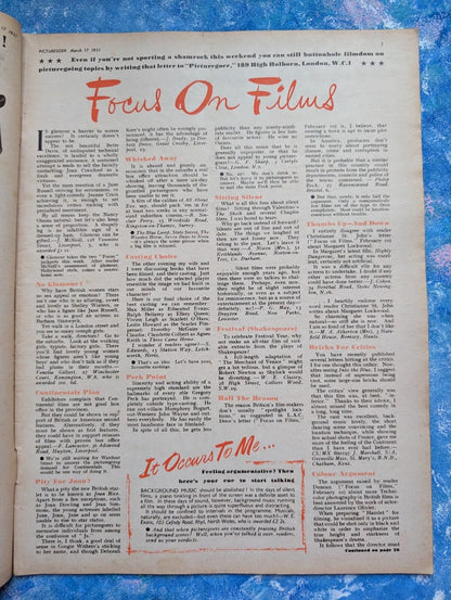 Picturegoer: The National Film Weekly March 17, 1951 - Yolande Donlan Cover