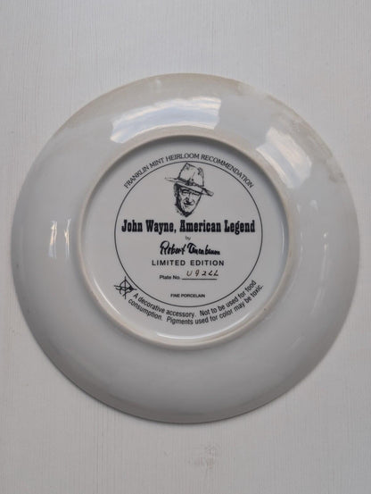 "John Wayne, American Legend" Limited Edition Plate - Franklin Mint Heirloom