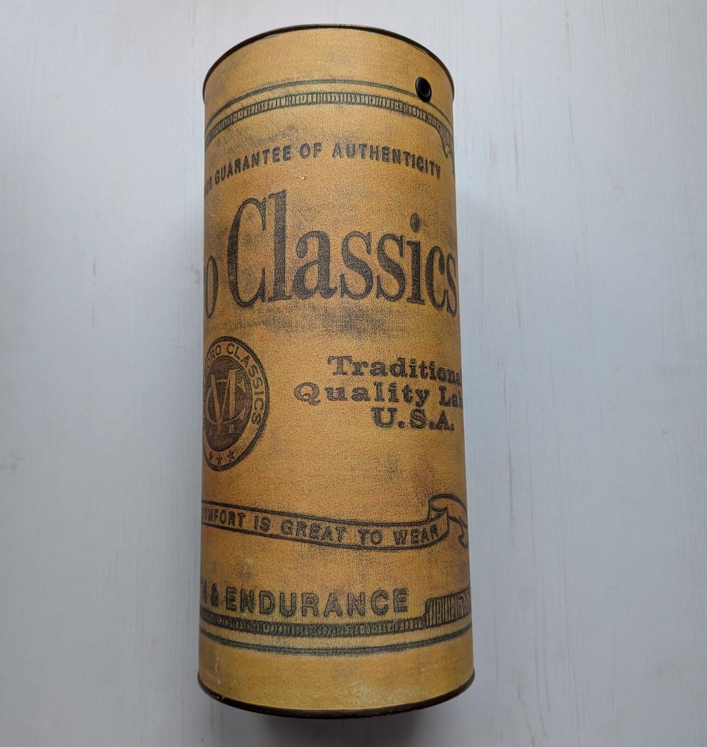 Marlboro Classics Large Cylinder Card Box with Tin Lid and Base (Empty)