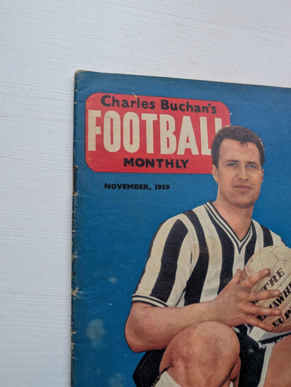 Charles Buchan's Football Monthly November 1959 - Len White Newcastle UTD Cover
