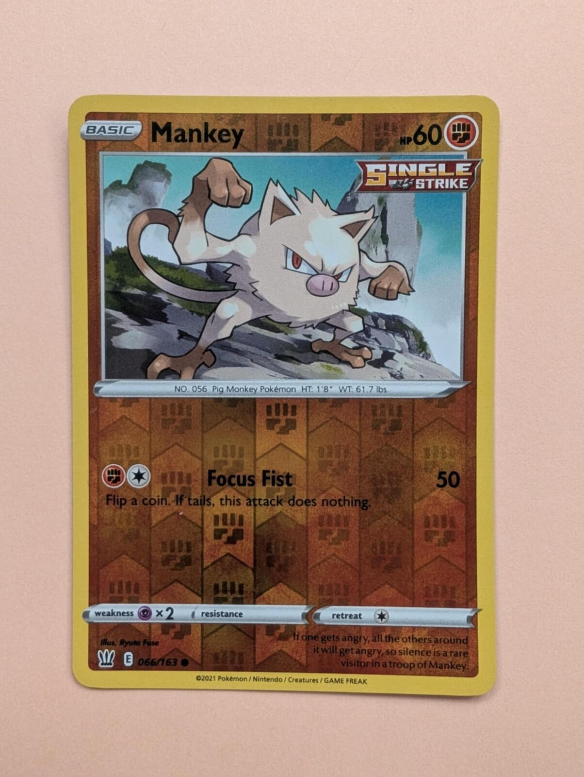Mankey 066/163 Reverse Holo - 2021 - Battle Styles