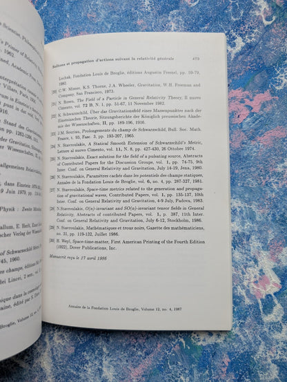 Annales de la Foundation Louis de Brogile - Vol. 12 No.4 - 1987