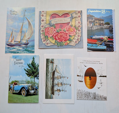 Mixed Vintage/Modern Greeting Card Bundle - x20 Cards For Scrapbook/Crafts #1
