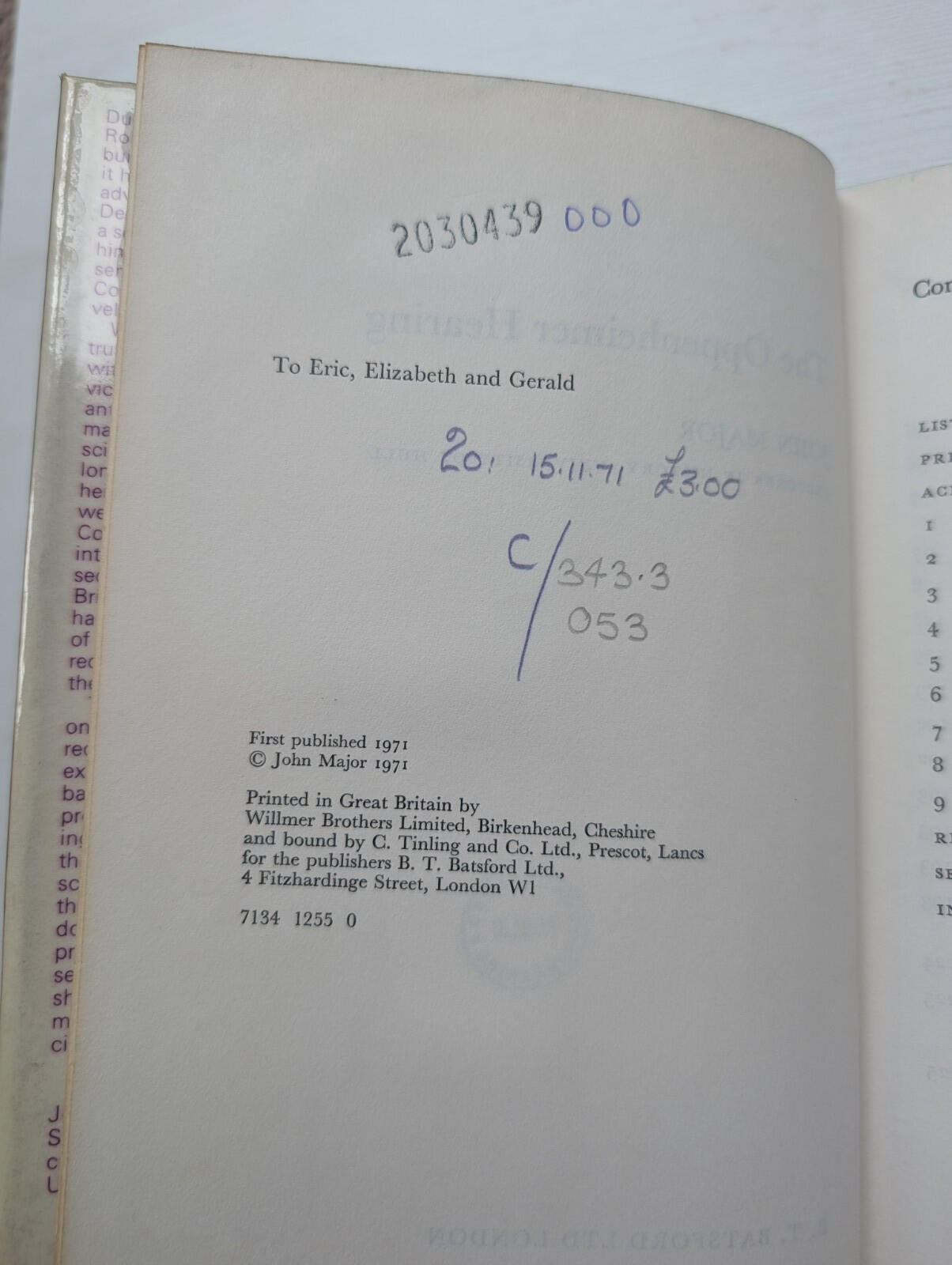 The Oppenheimer Hearing by John Major - 1971 - B.T. Batsford Ltd