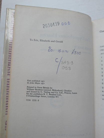 The Oppenheimer Hearing by John Major - 1971 - B.T. Batsford Ltd