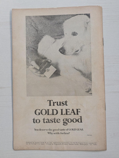 'Owd Yer Tight Theatre Programme - Nottingham Playhouse 1969