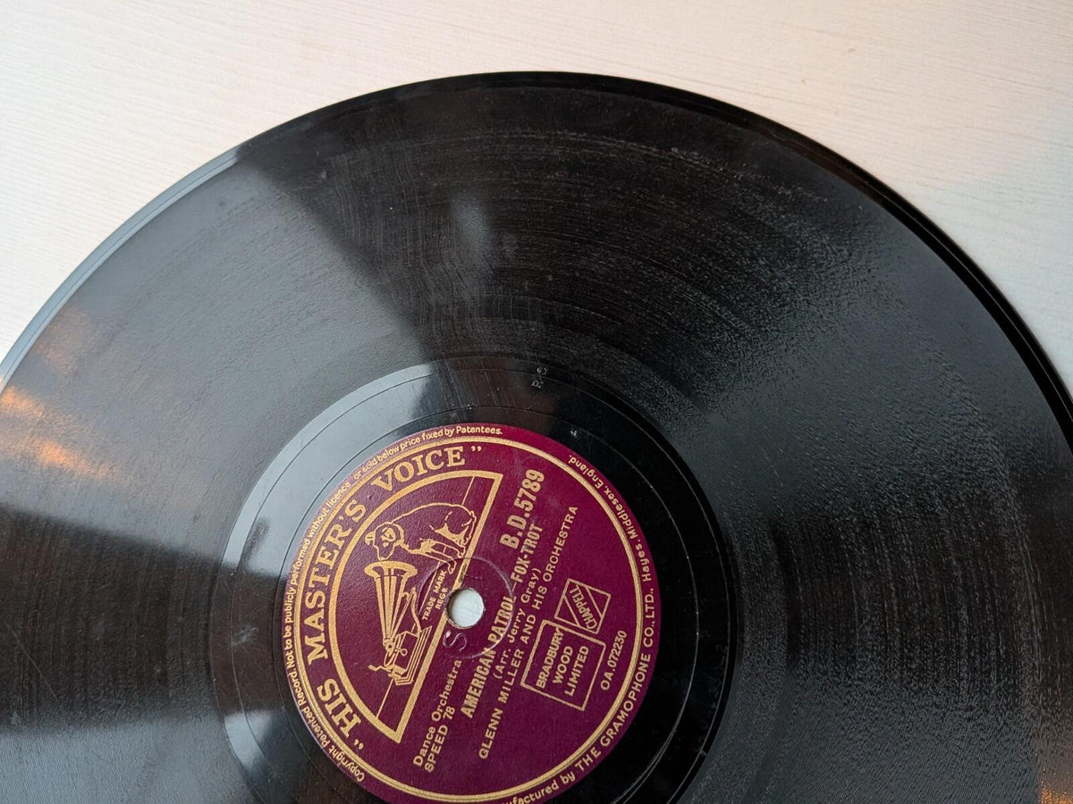 Glenn Miller And His Orchestra - Jingle Bells/American Patrol Shellac Record