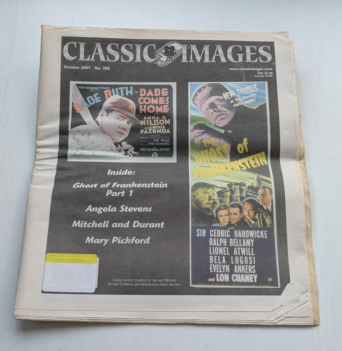 Classic Images No. 388 October 2007, Ghost of Frankenstein/Angela Stevens + More
