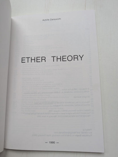 Ether Theory by Achille Zanzucchi - 1990