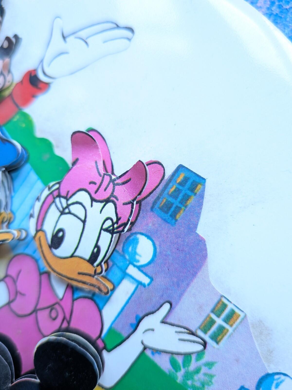 Vintage Disney Mickey Mouse & Friends Ceramic + Paper Plate - H & R Johnson Ltd