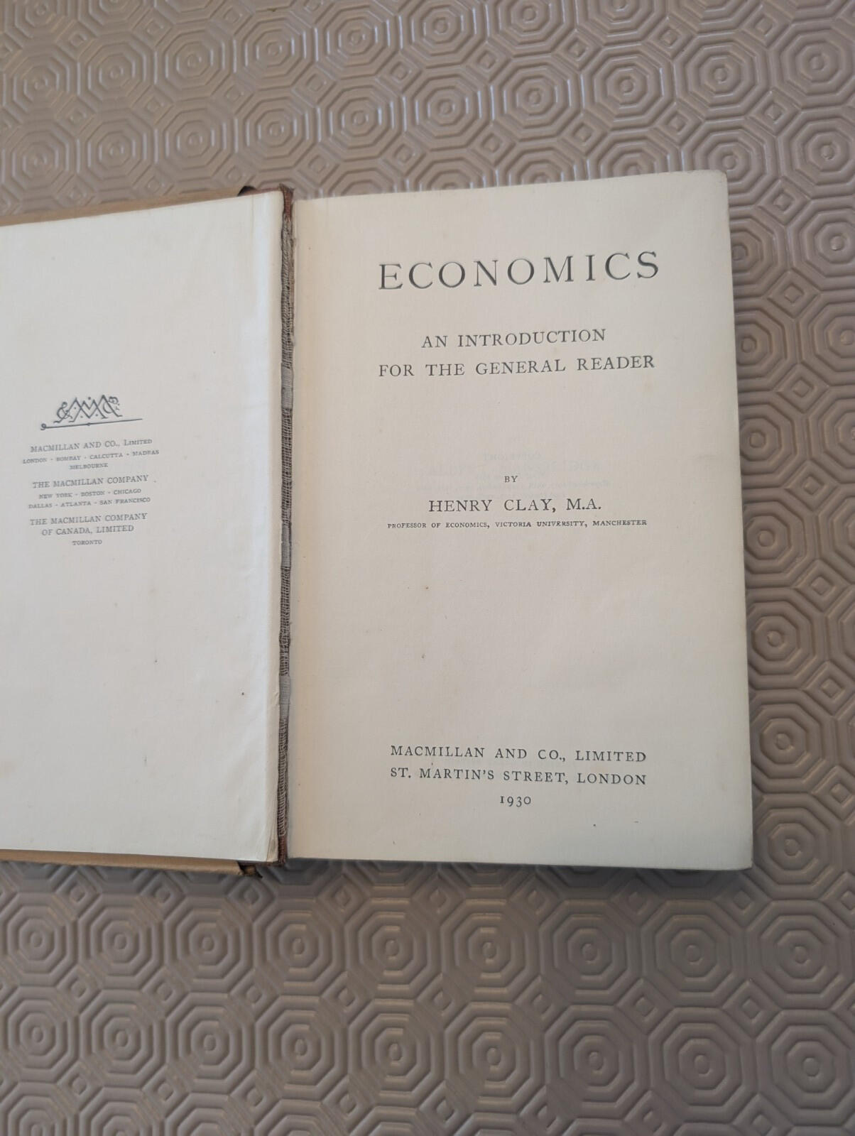 Economics: An Introduction For The General Reader - 1930 - Macmillan & Co