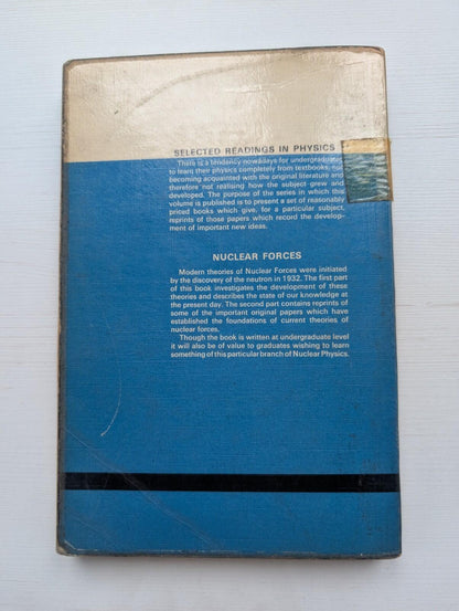 Nuclear Forces by D.M. Brink/D. Phil - 1965 - 1st Edition - Pergamon Press