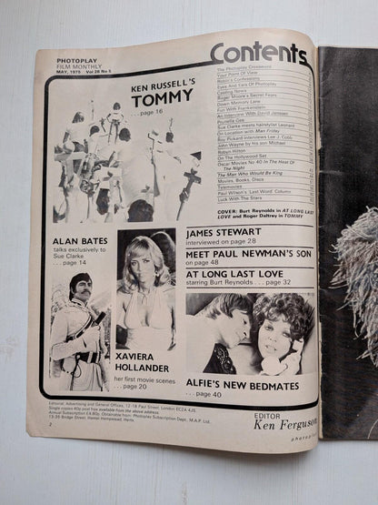 Photoplay Film Monthly Vol. 26 No. 5 May 1975, Burt Reynolds/Roger Daltery Cover