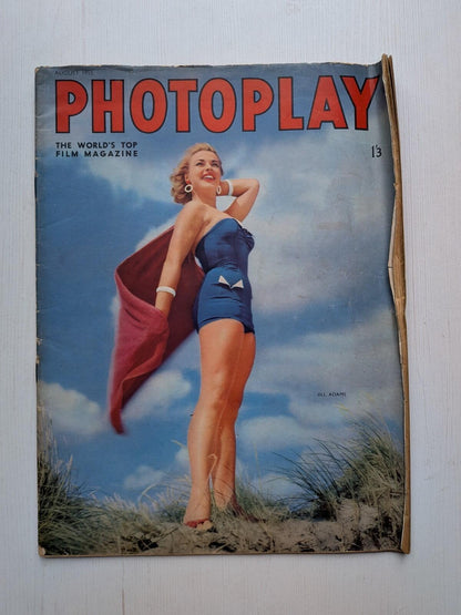 Photoplay August 1955 - Jill Adams Cover