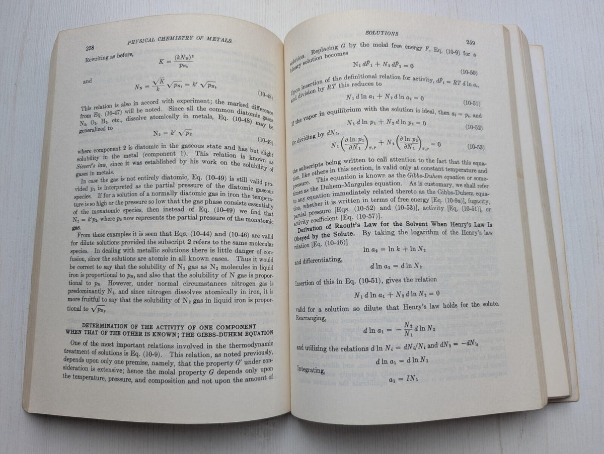 Physical Chemistry of Metals by Lawrence Darken/Robert Gurry - 1953