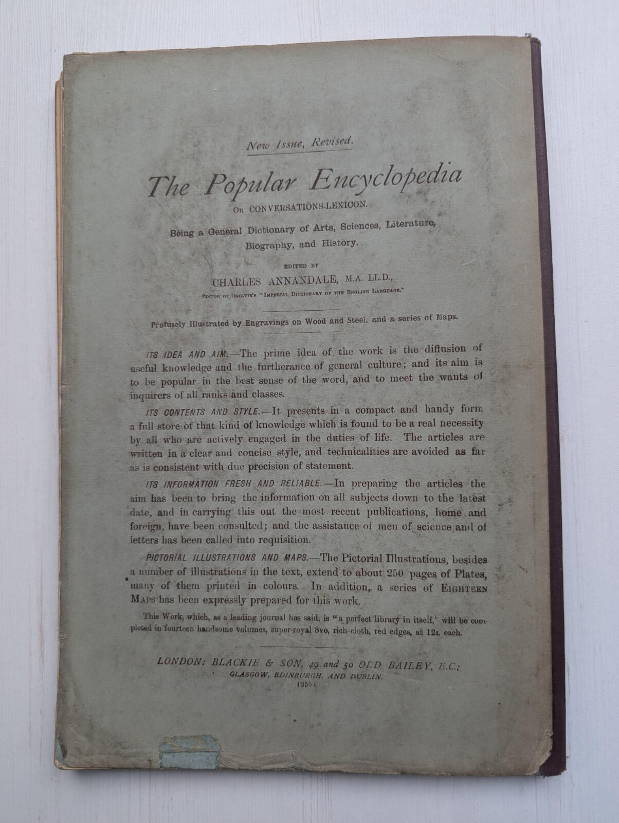Ogilvie's Imperial Dictionary of The English Language Div. 18 - 1880's Approx