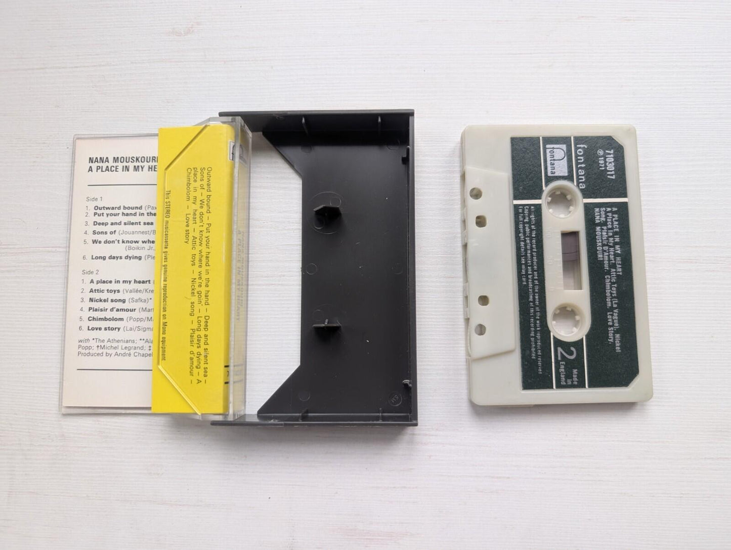 Nana Mouskouri - A Place In My Heart - 1971 - Fontana Cassette Tape