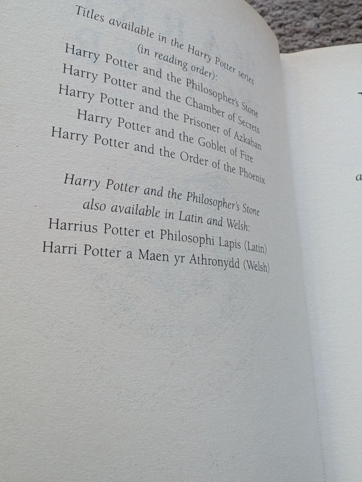 Harry Potter and the Order of The Phoenix - 1st Edition With Print Errors - 2003