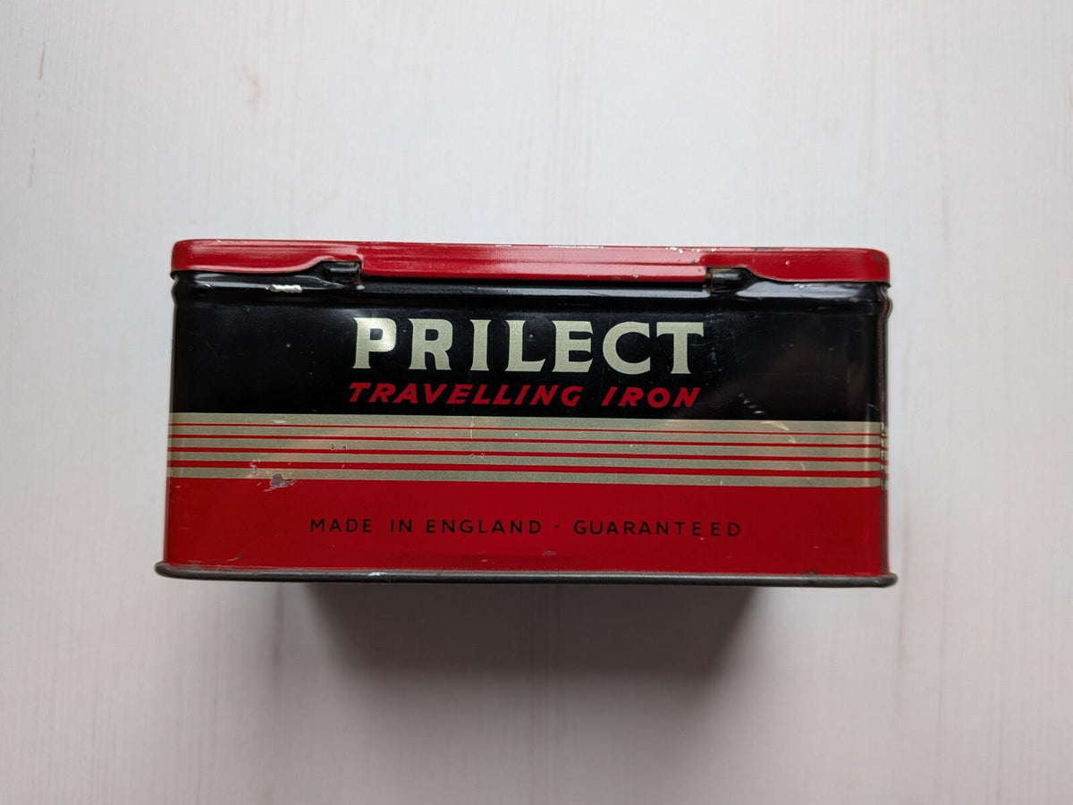 Vintage Prilect Travelling Iron Tin (Empty) - 1950s