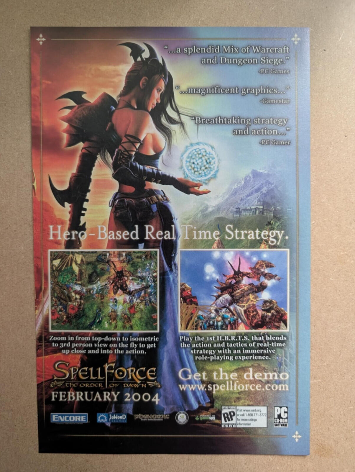 Spellforce: The Order of Dawn PC CD ROM Game 2004 Advert - See Details