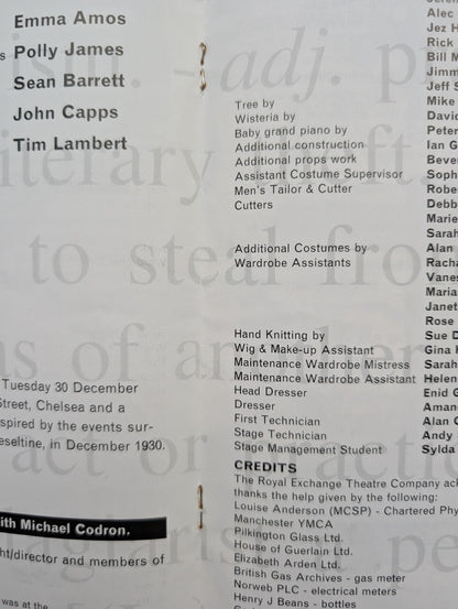 Poison Pen Royal Exchange Theatre Company Programme Manchester - May 1994
