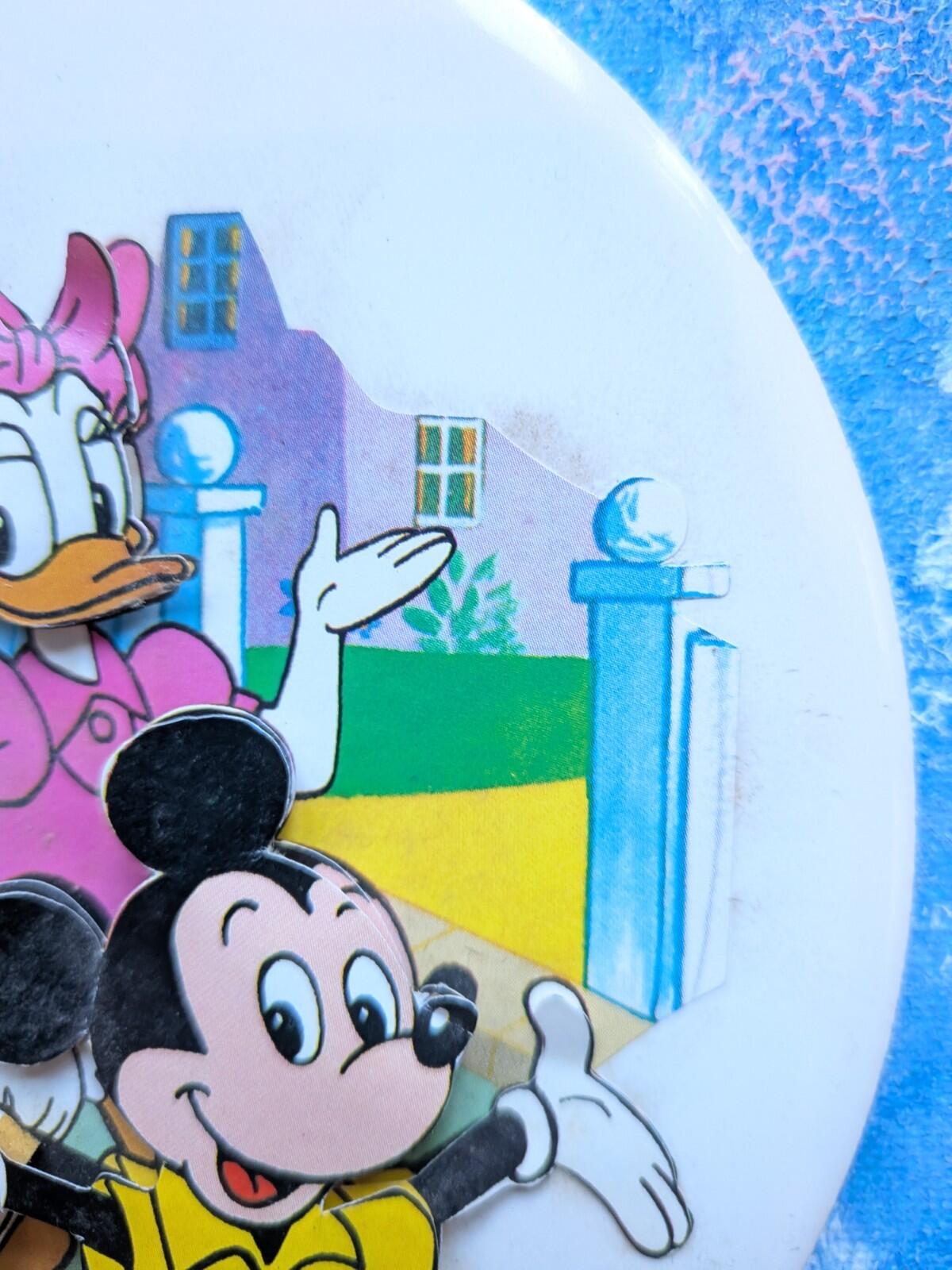 Vintage Disney Mickey Mouse & Friends Ceramic + Paper Plate - H & R Johnson Ltd