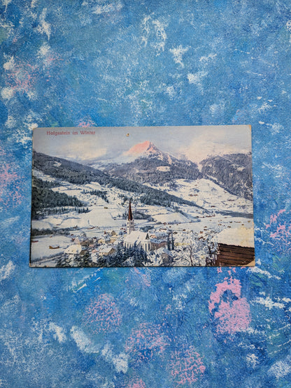 Vintage Austrian Postcard - Hofgastein im Winter 2085 F. Fudhs Photograph