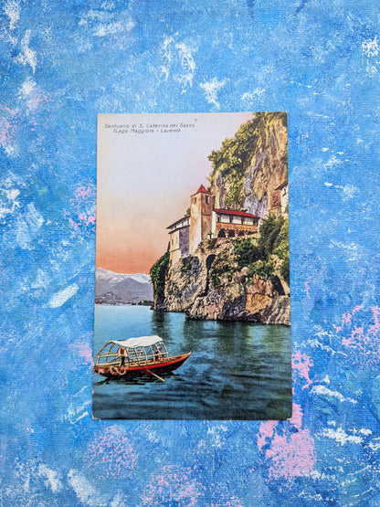 Vintage Italian Postcard - Santuario di S. Caterina del Sasso 280
