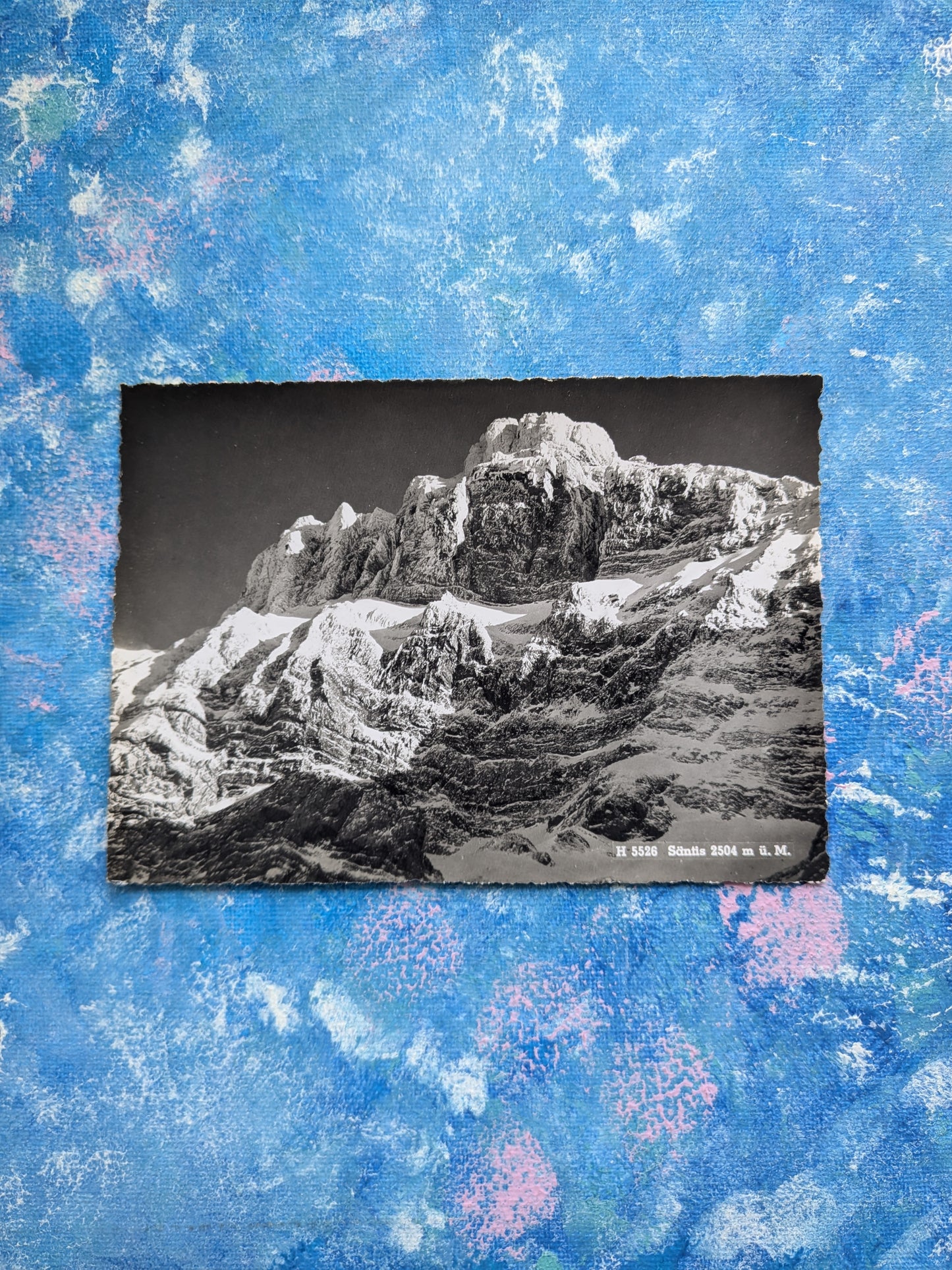 Vintage Swiss Postcard - Santis Mountain - Verlag Beringer