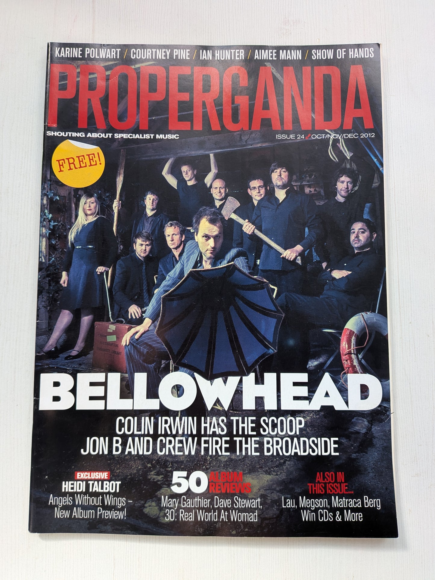 Properganda Magazine Issue 24 Autumn 2012 - Bellowhead Cover