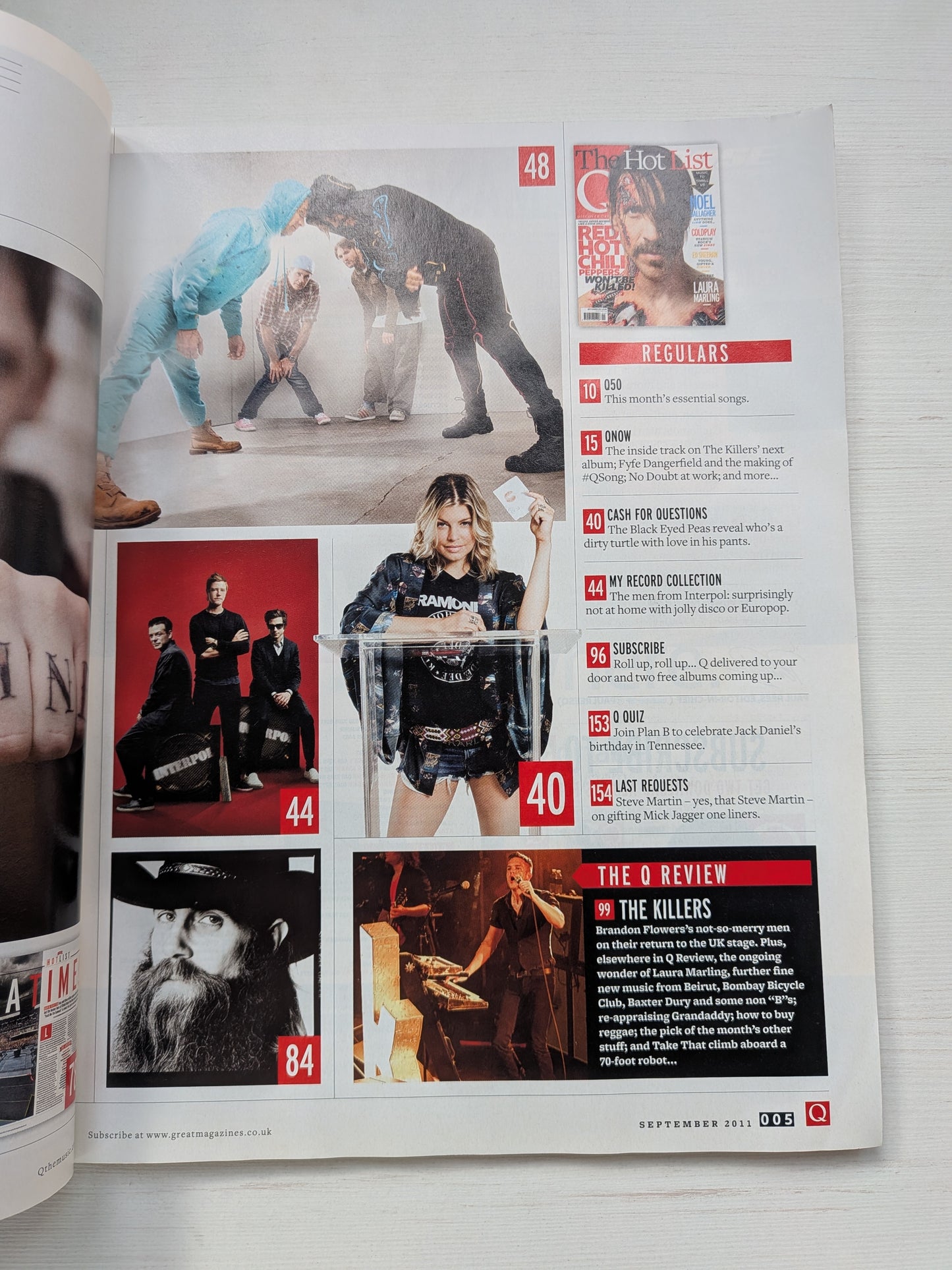 Q Magazine September 2011 - Red Hot Chili Peppers Exclusive Subscribers Cover