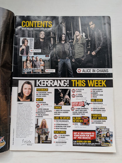 Kerrang! Magazine Issue No. 1281 October 3rd 2009 - 30 Seconds To Mars Cover