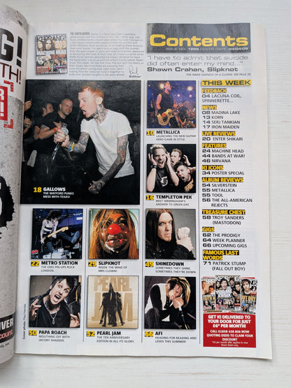 Kerrang! Magazine Issue No. 1255 April 4th 2009 - Machine Head Cover