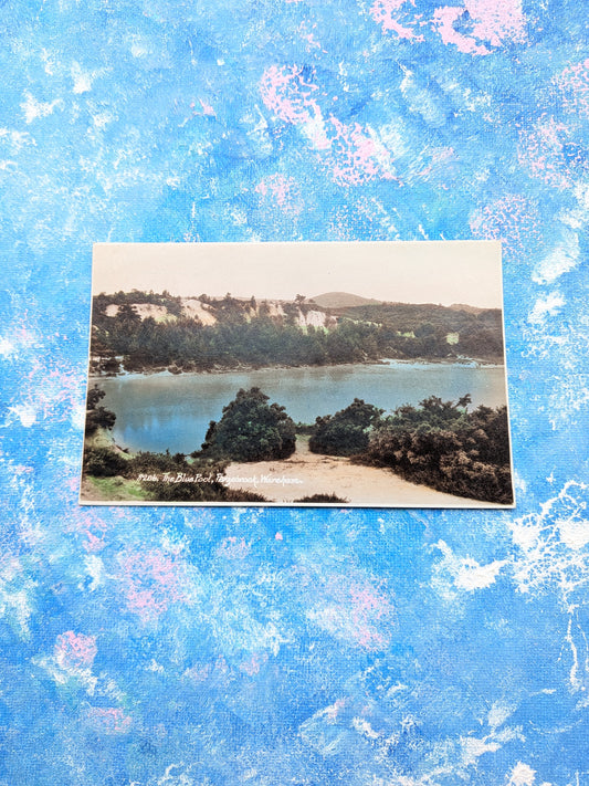 Vintage Wareham Postcard - 8206 The Blue Pool, Furzebrook - Sunshine Series