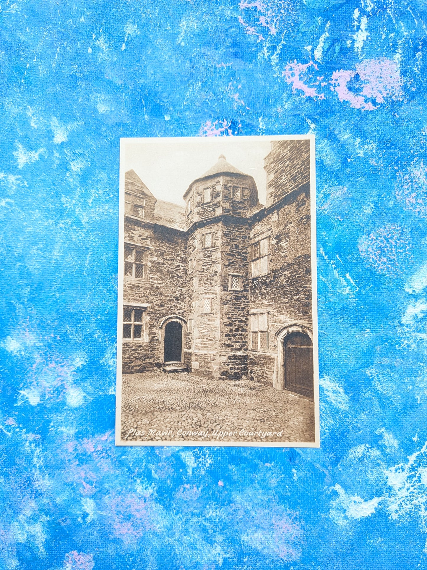 Vintage Welsh Postcard - Plas Mawr, Conway, Upper Courtyard - F. Frith & Co Ltd