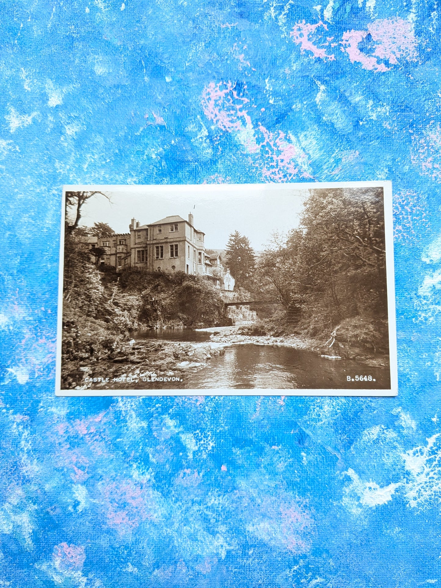 Vintage Scottish Postcard - Castle Hotel, Glendevon B5648 - Valentine's Real Photo