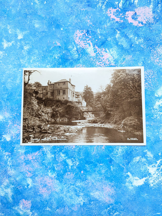 Vintage Scottish Postcard - Castle Hotel, Glendevon B5648 - Valentine's Real Photo
