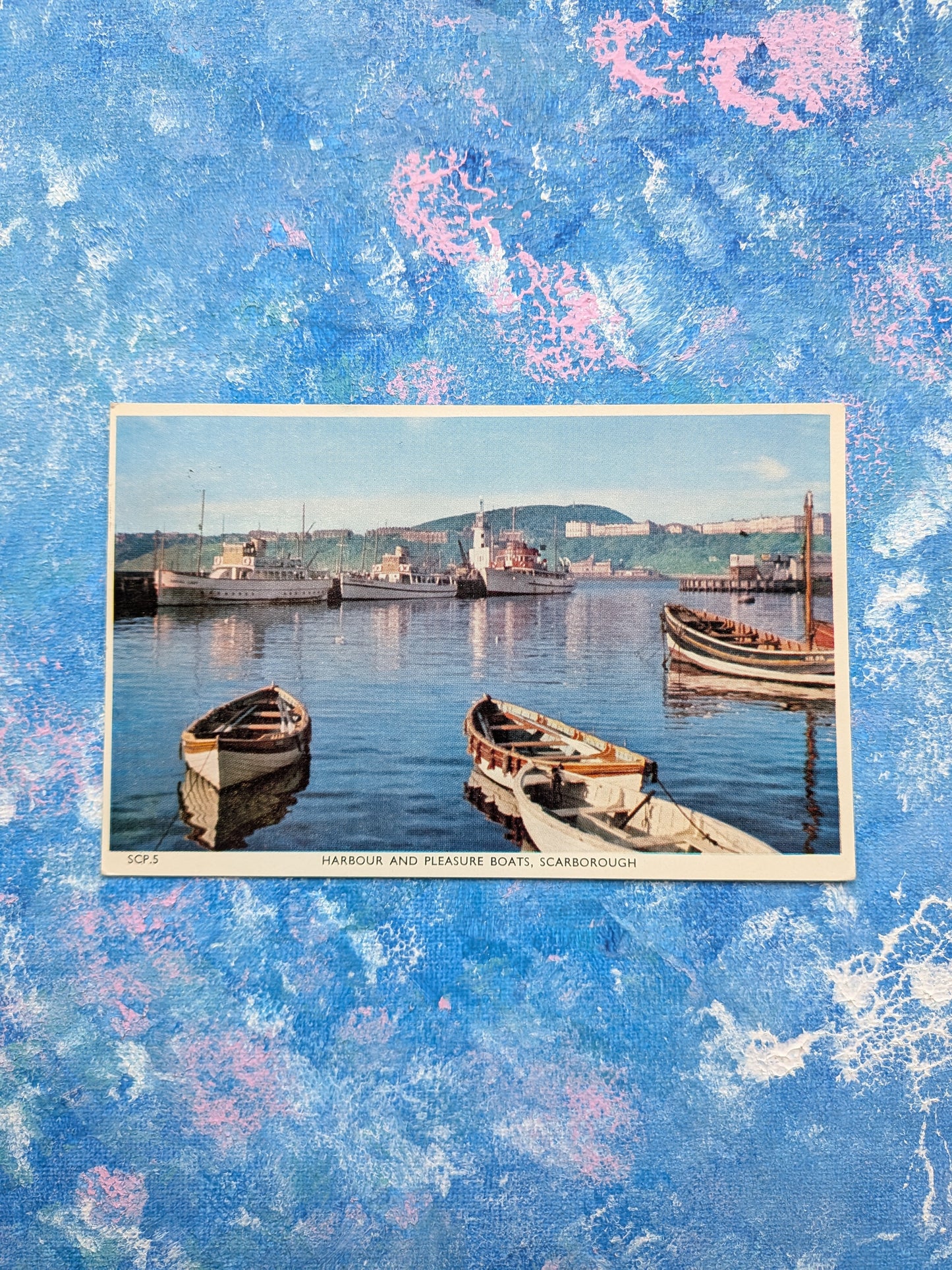 Vintage Scarborough Postcard - Harbour and Pleasure Boats SCP. 5