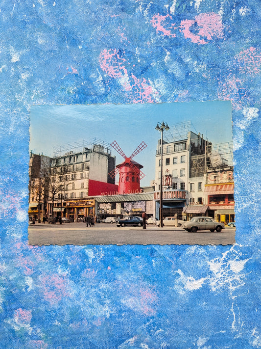 Vintage French Postcard - Le Moulin Rouge The Red Mill 659 - Offset Color Adia