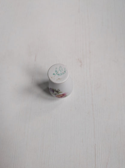 Vintage Miniature Floral Ceramic Vase - Unknown Manufacturer