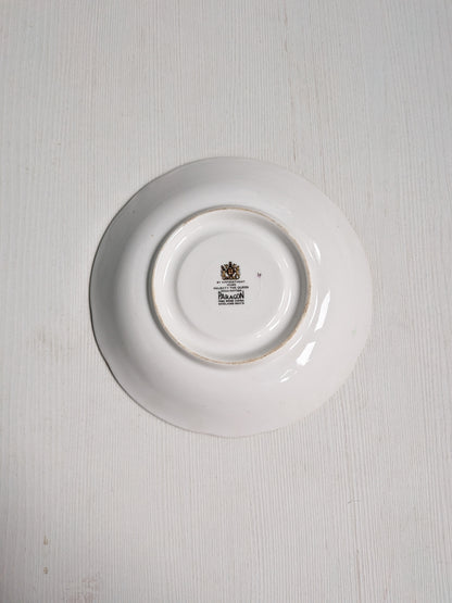 Vintage Paragon China Saucer - Floral/Fruit Pattern - By Appointment HM Queen