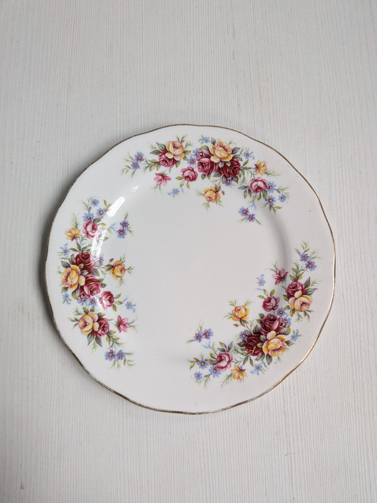 Vintage Royal Osborne Fine Bone China Floral Saucer - Made in England