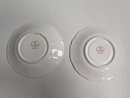 Vintage Royal Adderley Beechwood Pattern x2 Fine Bone China Saucers