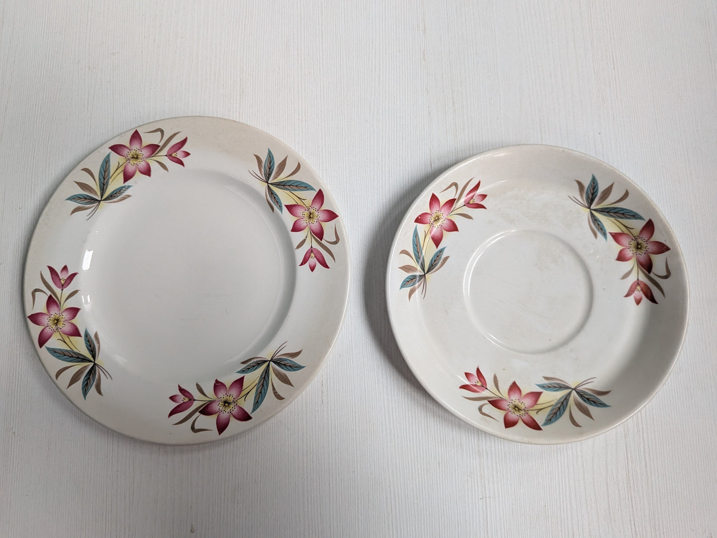 Vintage H. Aynsley & Co Floral Side Plate and Saucer