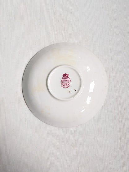 Vintage Royal Stafford Pansy-Patterned Bone China Saucer