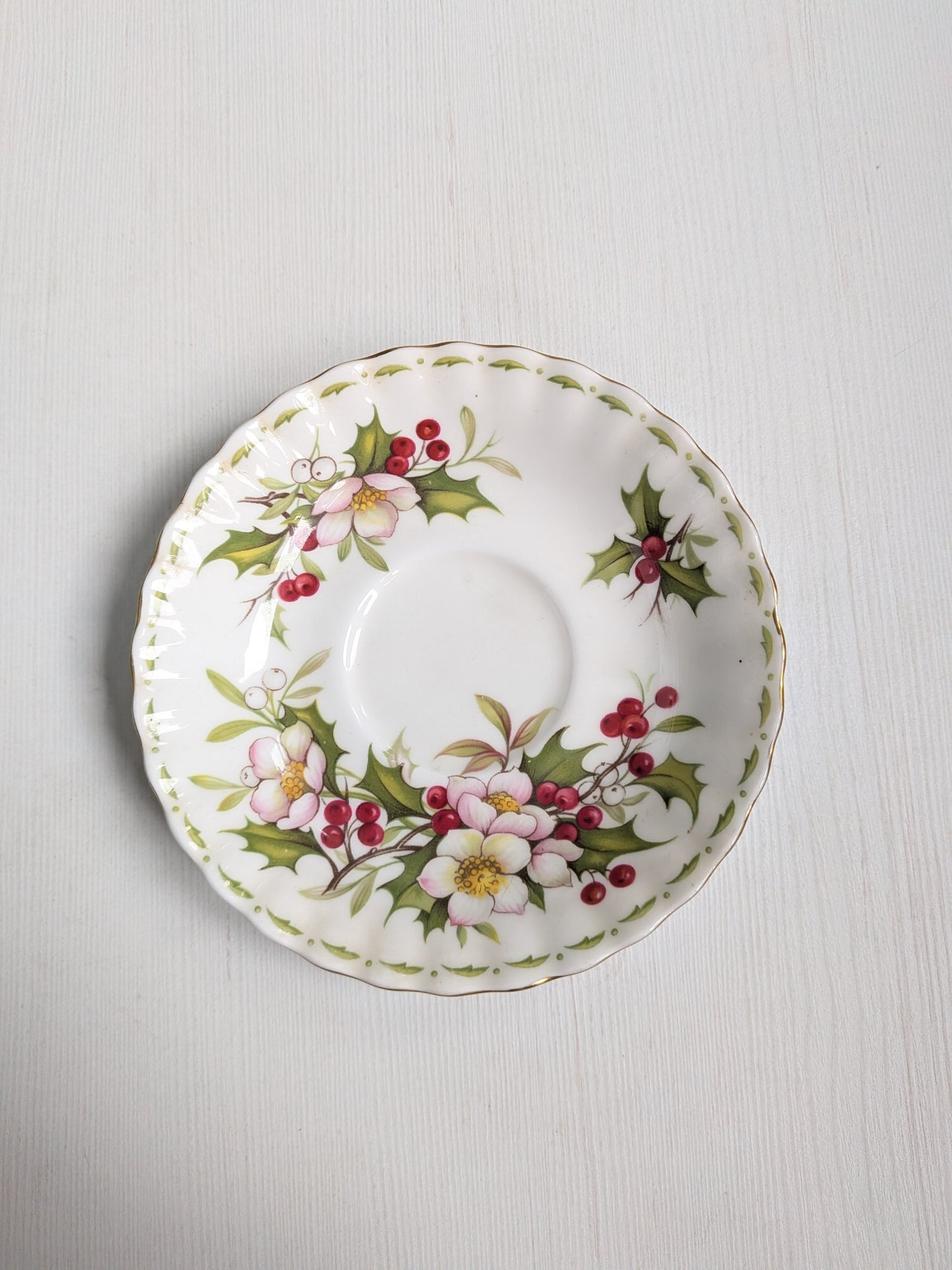 Vintage Royal Albert "Christmas Rose" December Flower of the Month Saucer