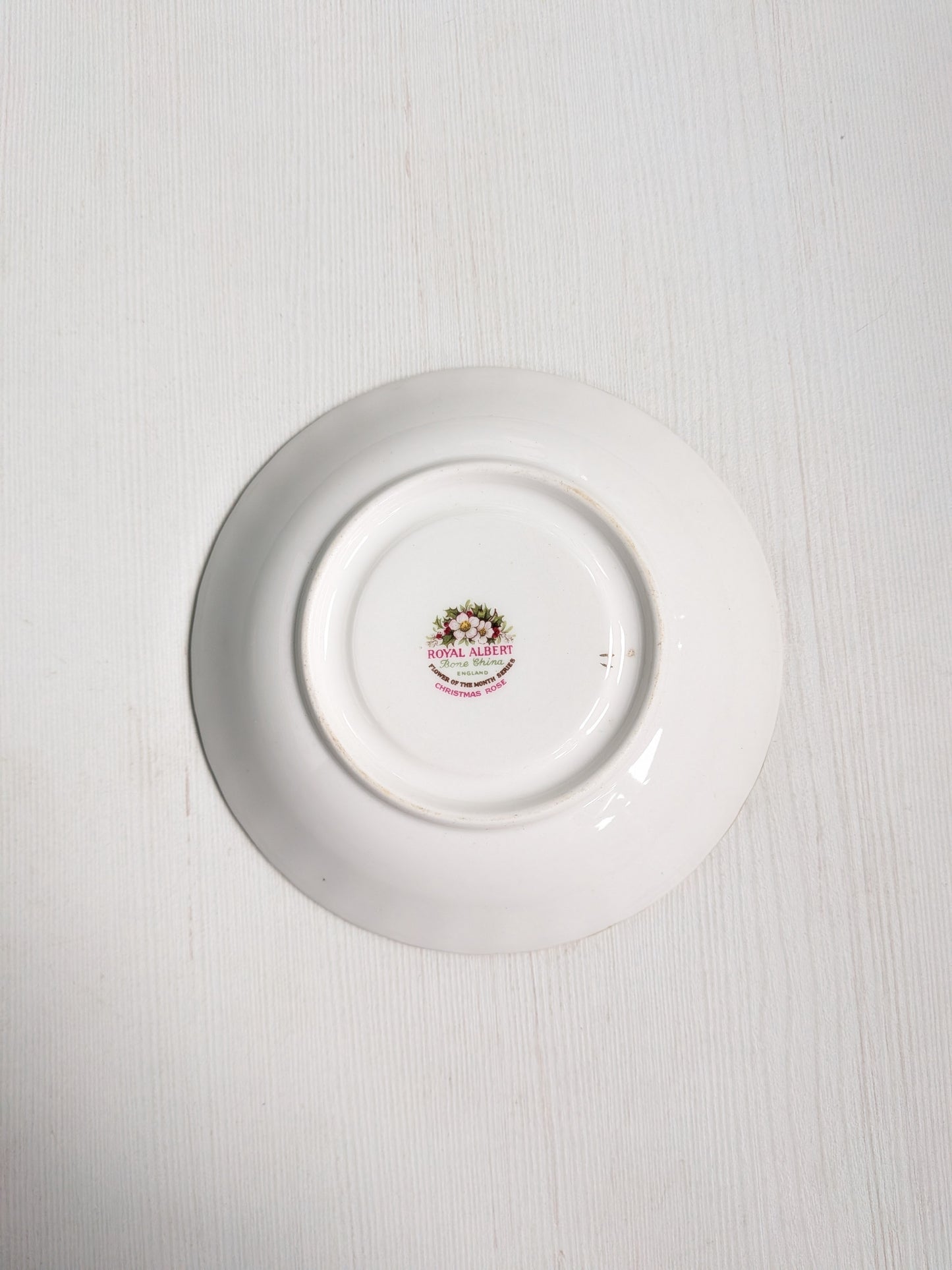 Vintage Royal Albert "Christmas Rose" December Flower of the Month Saucer
